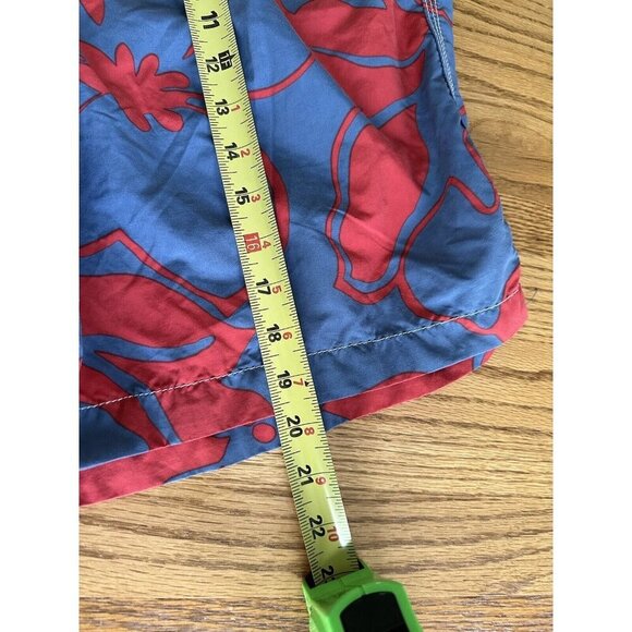 Land’s End Cargo Swim Floral Shorts Men's M Blue  Hawaiian Trunks Board - Picture 4 of 11